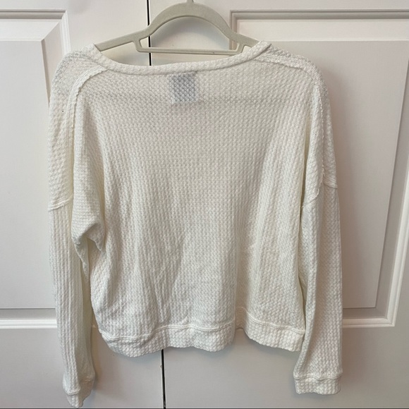 Soft White V-Neck Sweater - Picture 2 of 3